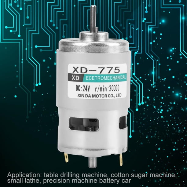 Motor, Motores Dobles, XD-775 Para Máquina De Precisión De Torno Pequeño, Máquina Perforadora De Mesa De Máquina De Azúcar De Algodón Para Coche Con Batería ANGGREK Otros