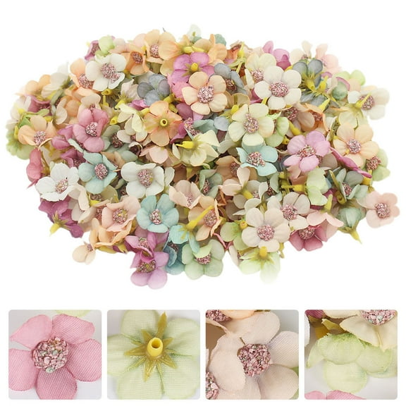 FONDOTIN Round Simulation Flowers Assorted Color 50Pcs For Restaurant Decor