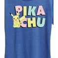 thumbnail image 3 of Pokémon - Pikachu Pastel Name  - Women's Short Sleeve Graphic T-Shirt, 3 of 5