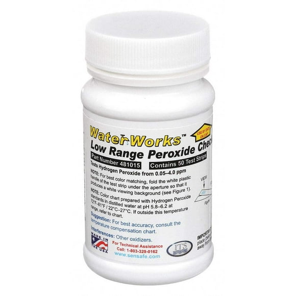 Industrial Test Systems 481015 Water Works Low Range Peroxide Check, 50 Tests