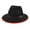 Black, variant on IDALL Fedora Hats for Men Visor Hats Woolen Top Hat Jazz Hat Retro Black Edging Woolen Hat Flat Brim Sunshade Big Brim Hat Summer Hats Western Hat Army Green One Size
