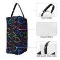 thumbnail image 3 of Goofa Colored Hearts Printed Toiletry Bag with Handle,Large Capacity Travel Makeup Cosmetic Bag for Women, Carry on Airport Airline Compliant Bag, 3 of 9