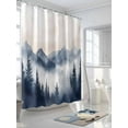 thumbnail image 3 of Shower Curtain Mountain Landscape Shower Curtains for Bathroom, Waterproof Polyester Shower Curtain Set with Hooks, Extra Long 72" x 78" Forest Tree, 3 of 6
