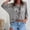 Gray, variant on Womens Crochet Hollow Out Knit Tops Casual Summer V Neck 3/4 Sleeve Tee Loose Boho Beach Pullover Cover Up