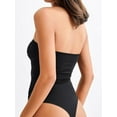 thumbnail image 2 of SMZ Women's Sexy Strapless Ruched Bodysuit Tube Top Sleeveless Trendy Body Suits, 2 of 6
