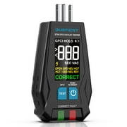 GFCI Outlet Tester, DURFICST Electrical Outlet Tester with 1.7'' High Definition LCD Display, Standard 3-Wire 120V Receptacle Tester, Detects Common Home and Office Wiring Problems