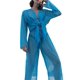 thumbnail image 1 of VISgogo, 2 uds., ropa de playa de tul para mujer, cárdigan de manga larga transparente de Color sólido + conjunto de pareo de pantalones largos para mujer, S/M/L VISgogo  moda, 1 of 9