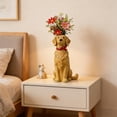 thumbnail image 5 of Whimsical Pet Resin Vase - Cute Dog Shaped Resin Flower Vase - Quirky Cat Dog Shaped Planter for Boho Home Desk Decor Gift for Pet Lovers(A), 5 of 7