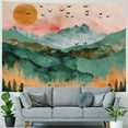 thumbnail image 4 of Chilfamy  Mountain Tapestry Forest Tree Tapestry Sunset Tapestry Nature Landscape Tapestry Wall Hanging for Room 40x30inch, 4 of 6