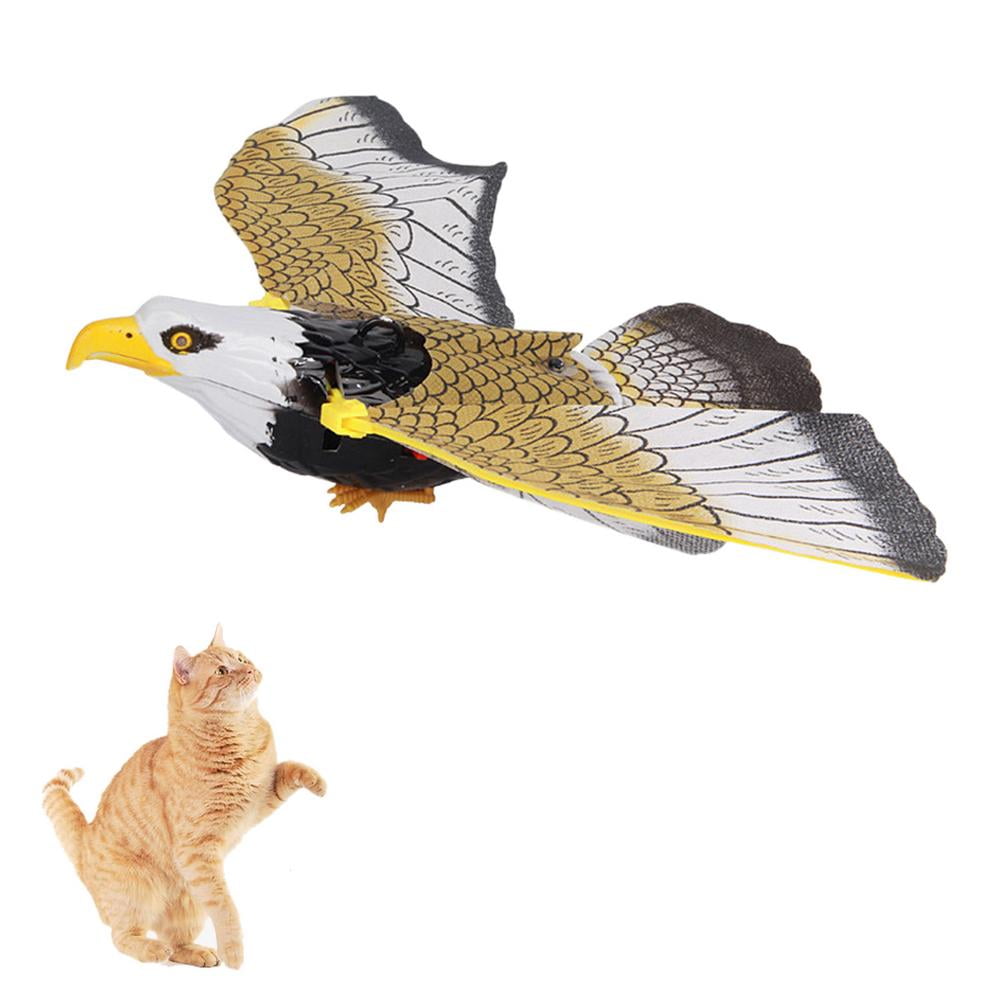 GOTIDA Electric Bird Toys for Cats Realistic Eagle/Parrot Interactive
