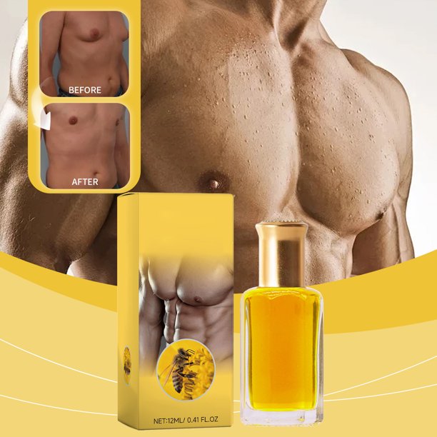 Aceite esencial Aceite de masaje de pecho masculino Aceite de masaje de pecho masculino 12 ml de agua de masaje