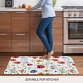 thumbnail image 5 of Pink Colorful Poppy Doormat Outdoor Entrance 18"x30", Spring Pastoral Flowers Leaves Absorb Moisture Dirt Door Mats, Non-Slip Rubber Backing Floor Mats Indoor, Low-Profile Front Door Rugs, 5 of 9