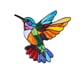 thumbnail image 1 of Brooch Pins Coloridos Alfileres de aleación esmaltada con forma de colibrí para blusas, 1 of 3