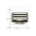 thumbnail image 7 of Grey Titanium Ring Band Wedding Black 10mm Enamel Stripes Brushed, 7 of 7