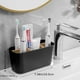 thumbnail image 3 of XHSGX Soporte cepillos dientes plástico negro 5 ranuras divisores encimera baño duradero elegante, 3 of 5
