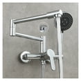 thumbnail image 1 of Fodable Kitchen Faucet Brass Black Kitchen Sink Mixer Tap Hot & Cold Wall Mounted With Spray Gun Rotating Sink Mixer ,Effortless Installation, 1 of 7