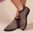 thumbnail image 4 of Sandalias de mujer de talla grande, calcetines de malla de pesca, sandalias con lattes de tacón bajo hueco para mujer, 4 of 6