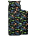 thumbnail image 2 of Monster Cartoon Truck Black Pattern Teens Toddler Nap Mat with Pillow, Sleeping Mat Bag for Preschool Daycare 59"x22", 2 of 6