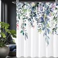 thumbnail image 1 of Cortina de ducha floral de primavera para baño, juego de cortina de ducha con ganchos, 71.7 x 71.7 in, 1 of 5