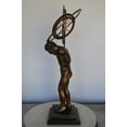 thumbnail image 4 of Man with Sundial on his Back Bronze Statue -  Size: 14"L x 12"W x 35"H., 4 of 10
