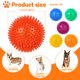 thumbnail image 5 of Wekvgz - 12 pelotas con pinchos para perros de 4,33 pulgadas, juguete seguro para perros con chirrido, pelota elástica para morder para perros, juguete para masticar para cachorros de TPR, pelota, 5 of 8