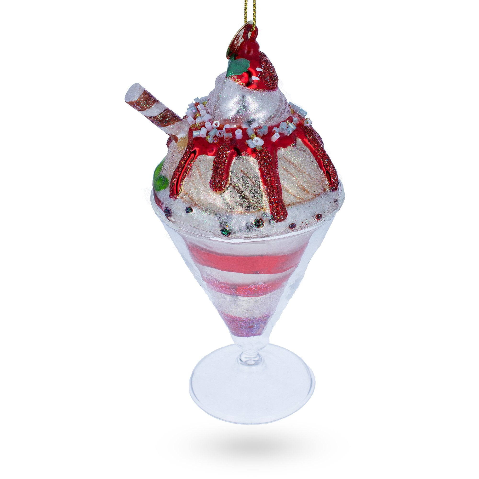 BestPysanky Dessert Cake in Glass Christmas Ornament