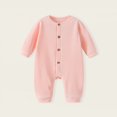 thumbnail image 2 of KPOPLK Baby Romper Jumpsuits for Boys and Girls Unisex Long Sleeve(Pink,3-6 Months), 2 of 4
