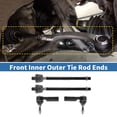 thumbnail image 3 of Kit de 4 piezas de extremos de barra de dirección interior y exterior para suspensión y dirección para Ford Mustang 2015-2019, 3 of 7