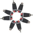 Axio 8pcs Speaker Wire To Rca Adapter Rca Connector Plug Wire To Wire Connector