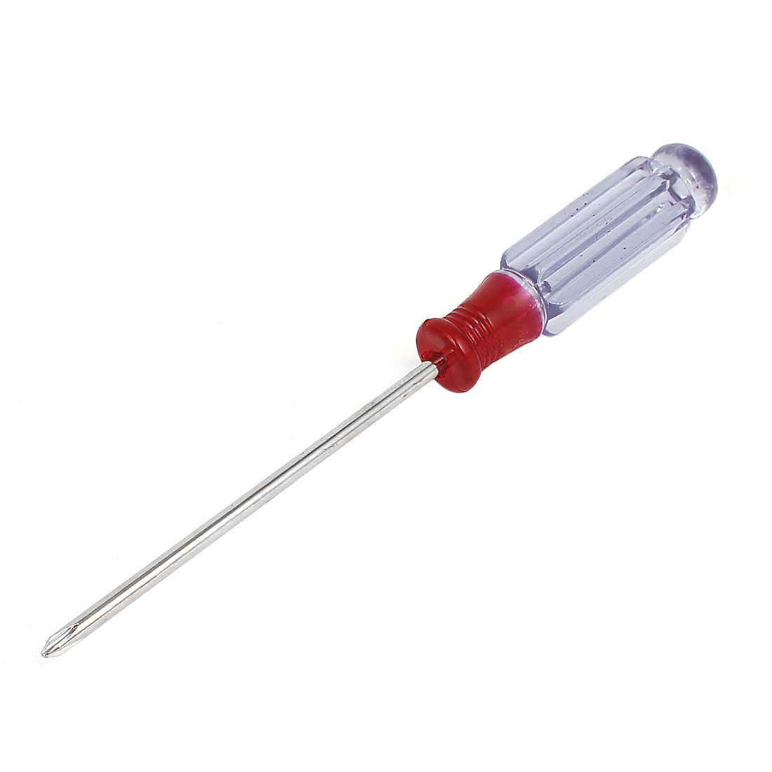 Clear Plastic Handle 3mm Tip Cross Head Screwdriver 13cm Long