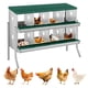 thumbnail image 1 of QinaQin Caja nido para gallinas de 6, 8 o 10 huecos, fabricada en acero galvanizado resistente al óxido, fácil recolección de huevos y limpieza, 1 of 7