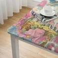 thumbnail image 5 of WYYP Unicorn Castle Rainbow Square Tablecloth Waterproof Resistant Fabric 100% Polyester Fiber 36*36, 5 of 8