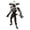 Black, variant on Christmas 3D Printed Action Figure Robot Mobile Doll with Fully Movable Joints and Interchangeable Hands for Desktop Decor and Stress Relief, White Grey