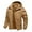 Khaki, variant on Manxivoo Winter Jackets for Men, Men's Winter Jacket Lined Thick Jackets Removable Hood Work Coat with Cargo Pockets Mens Jacket Black L