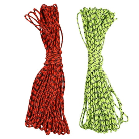 

Etereauty 2pcs Diameter 5mm 7 Stand Cores 31m Paracord Survival Parachute Cord Lanyard Camping Climbing Camping Rope Hiking Clothesline for Outdoor