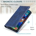 thumbnail image 3 of TECH CIRCLE Case For iPhone 15 Case, Slim PU Leather Flip Folio Case Card Holders Kickstand Magnetic Shockproof Protective TPU Inner Wallet Cover for Apple iPhone 15 6.1" 2023,Blue, 3 of 6