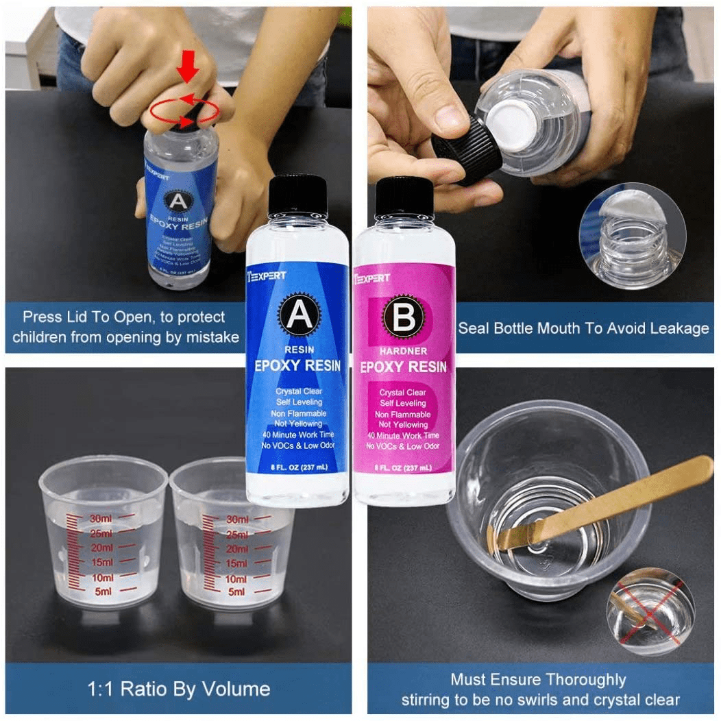 16oz Epoxy Resin Crystal Clear Resin Kit For Jewelry Diy Art Crafts Cast Coating Wood Easy Cast Resin Bonus With 4pcs Sticks 2pcs Graduated Cups 2 Pairs Gloves 1 Instructions Walmart Com