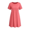 thumbnail image 5 of jtjvou Swimsuit Coverup for Women 2026 Short Sleeve Bathing Suit Cover Ups Beach Summer T-Shirt Dresses with Pockets Pink M, 5 of 8