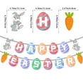 thumbnail image 6 of SDJMa Happy Easter Banner, Colorful Easter Egg Bunny Carrot Banner for Spring Easter Party Favors Supplies Home Mantle Fireplace Decor, 6 of 9