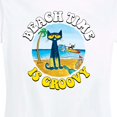 thumbnail image 3 of Pete The Cat - Beach Time Is Groovy - Women's Short Sleeve Graphic T-Shirt, 3 of 6