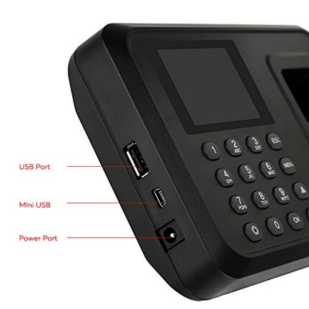 2.4" TFT Employee fingerprint Time Clock Attendance Time Clock Machine Employee Checking-in Recorder LCD Display USB Biometric