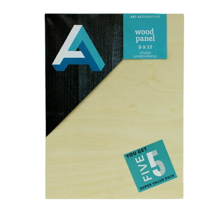 UPC: 0082435461021 | Art Alternatives Classic Wood Panel Value Pack  Studio  .75  Profile  9  x 12   5/Pkg.