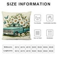 thumbnail image 5 of YANMS Hello Spring Daisy Flower Decorative Throw Pillow Covers, Floral Blue Truck Stripes Cushion Case Decor, Eucalyptus Leaves Butterfly Home Decoration for Sofa Couch, 5 of 5