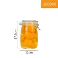 thumbnail image 3 of EIMELI Verre Rond Transparent Snap Stockage Pot Cuisine Scellée Boîte de Stockage de Grain Boîte de Thé Multi-Usage Contient, 3 of 3