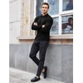 thumbnail image 4 of COOFANDY Men's Classic Polo Shirt Casual Knit Long Sleeve Polo Shirts Lightweight Polos, 4 of 9