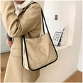 thumbnail image 2 of CoCopeaunts Corduroy Shoulder Bag for Women Large Tote Bag Vintage Handbag Students Commute Work Hobo Bag, 2 of 8
