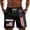 Black, variant on Mens Casual Shorts Independence Day Print Short Pant with Drawstring Patriotic Beachwear Holiday Beach Shorts Army Green L