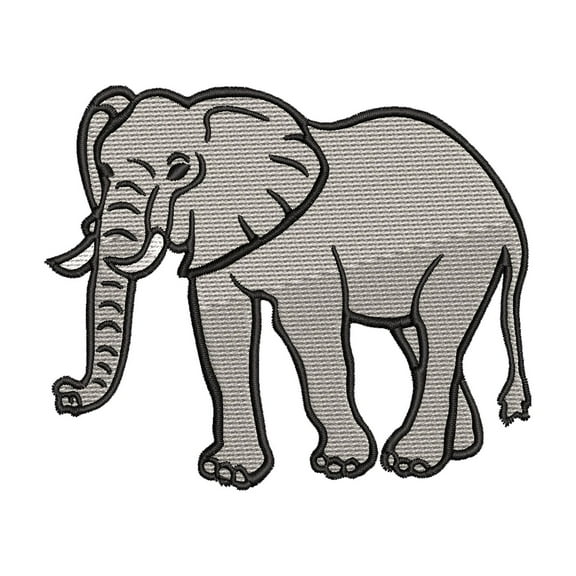 Realistic Elephant Safari Animal Embroidered DIY Iron on or Sew-on Decorative Patch Badge Emblem Appliques Pet Animal Love Zoo Aquarium Series