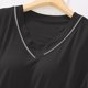 thumbnail image 5 of HongQid Womens Nightgowns Short Sleeve Sleepwear Crew Neck Loungewear Color Block Nightshirt Summer Dresses, 5 of 8