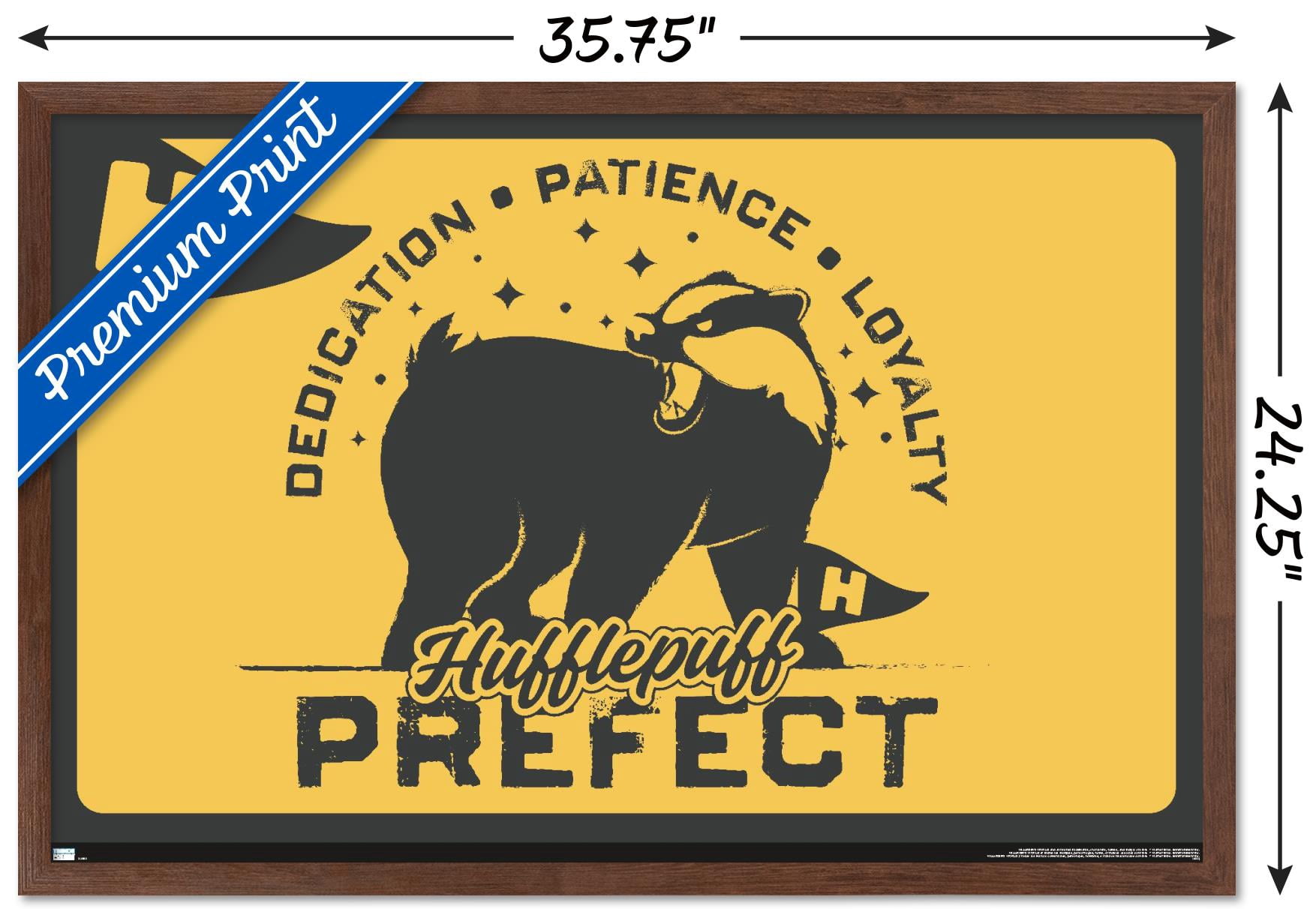 The Wizarding World: Harry Potter - Hufflepuff Clubhouse Crest Wall Poster, 22.375" x 34" Framed